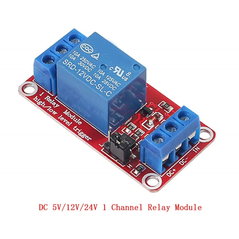 1 Channel 5V 12V 24V Relays Panel with Optocoupler Support, High and Low Level Trigger