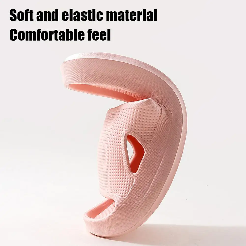 EVA Cloud House Slippers For Women Thick Sole Anti Slip Open Toe Slides Quick Drying Indoor Bathroom Shower Sandals For Couple image 5