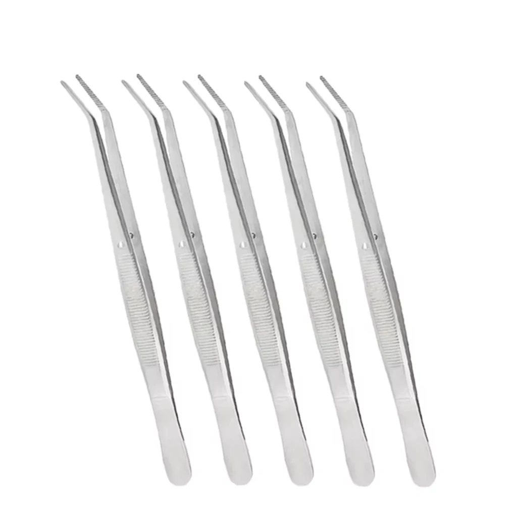 

5pcs Surgical Grade Dental Cotton Roll Clip Stainless Steel Tweezers for Dental Implant Orthodontic & Medical Instruments