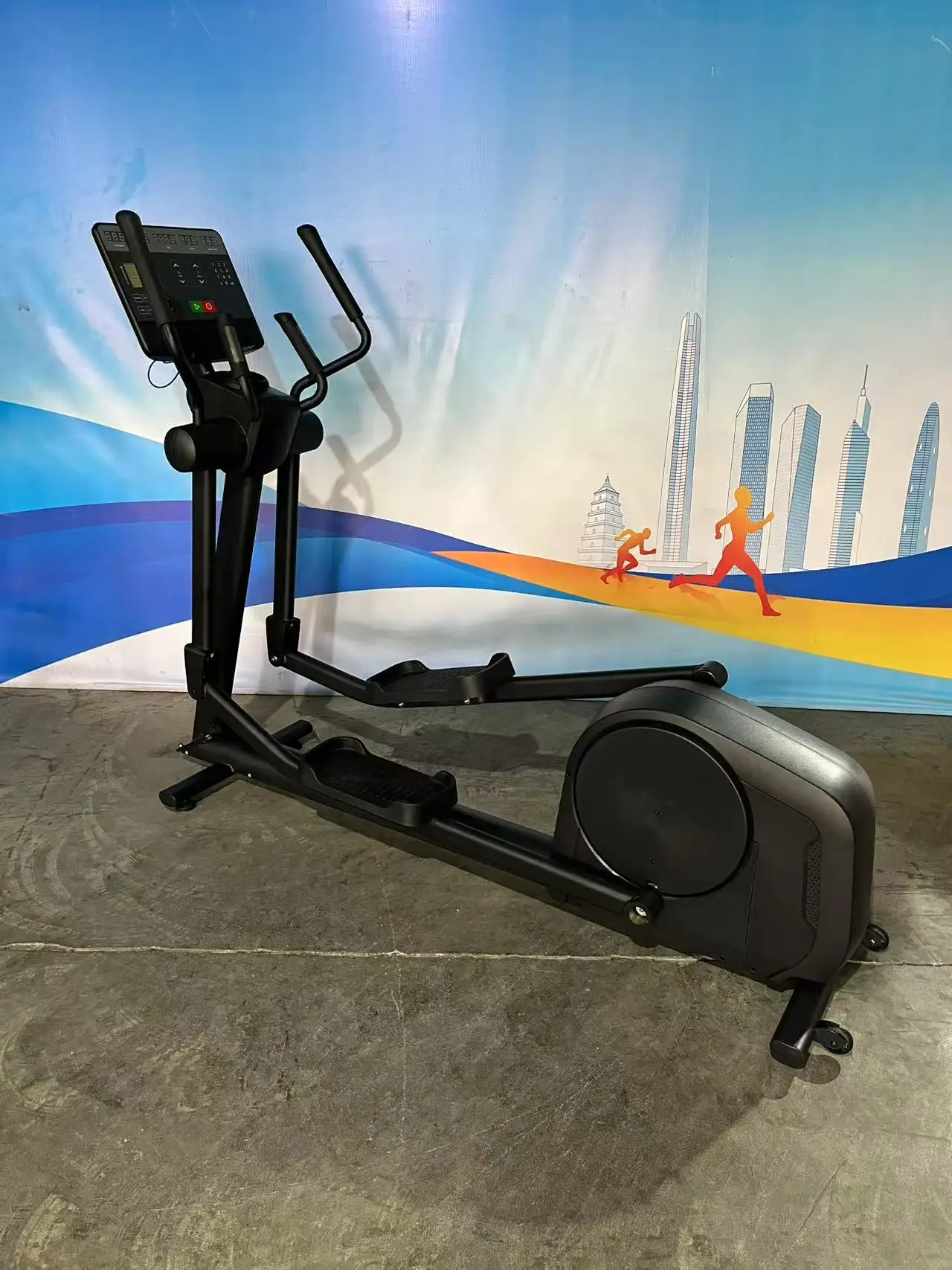 Alat Fitness Manual Magnetic Elliptical Cross Trainer dengan Layar LED untuk Rumah & Gym