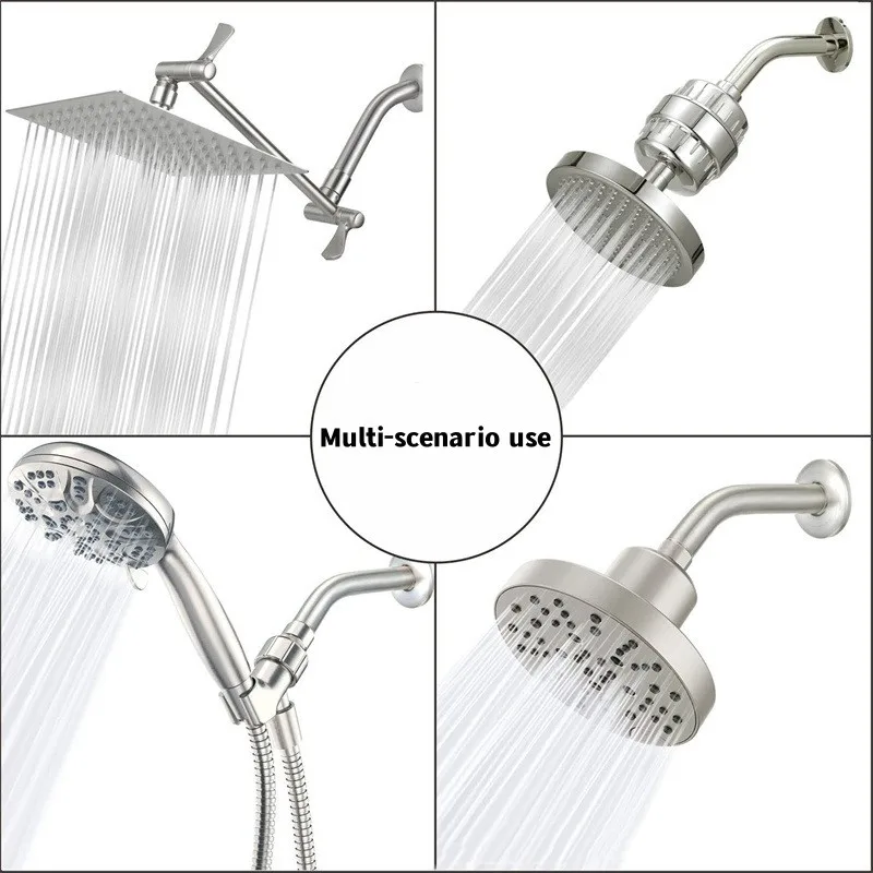 Wall Shower Arm Shower Head Extension Pipe Stainless Steel Arm Bracket For Bathroom Home Accessories