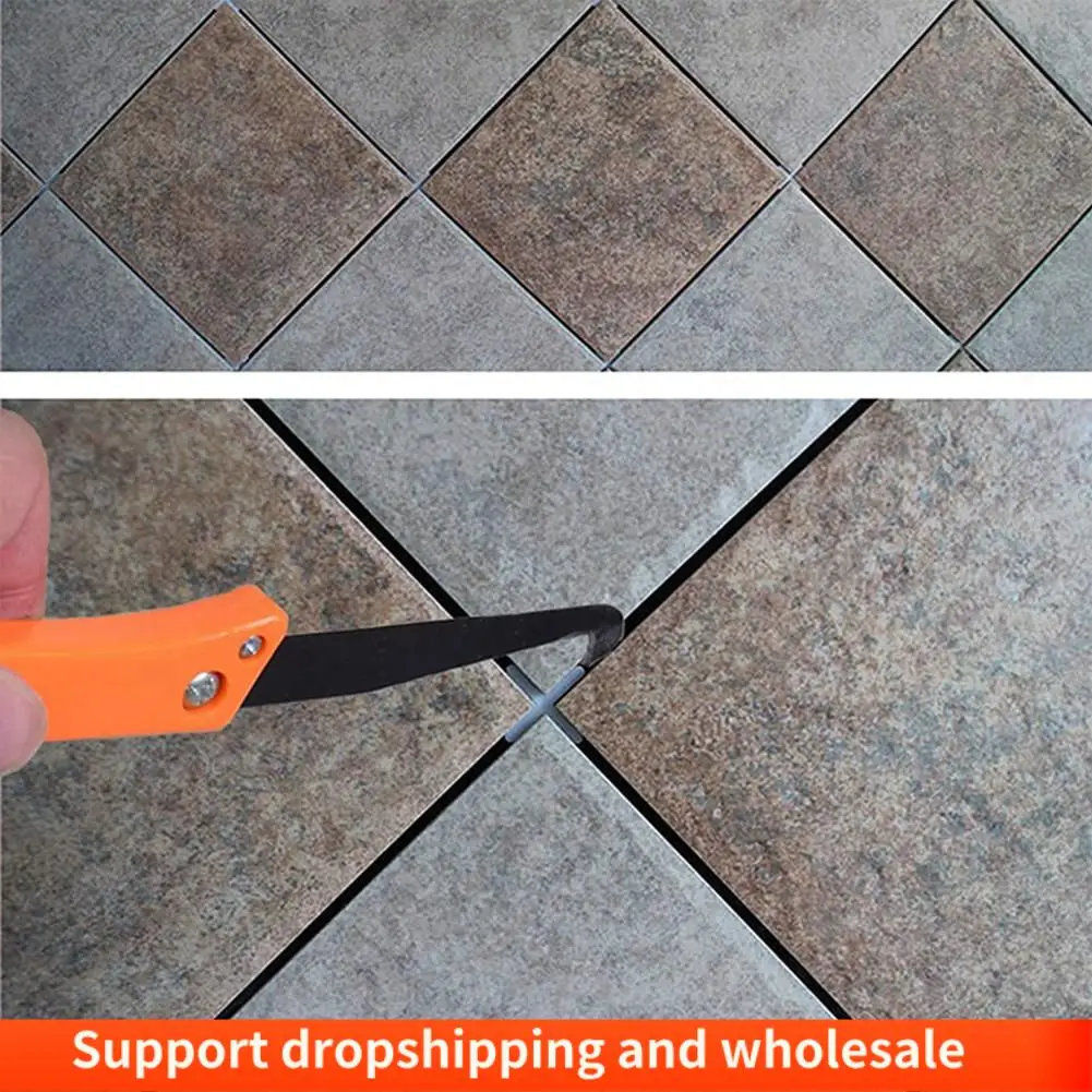 AA86 Set Of 12 Grout Scraper Tools Folding Hook Knife Grout Saw Tool Band 6 Replacement Blades Tile Grout Bevel Grout Cleaner