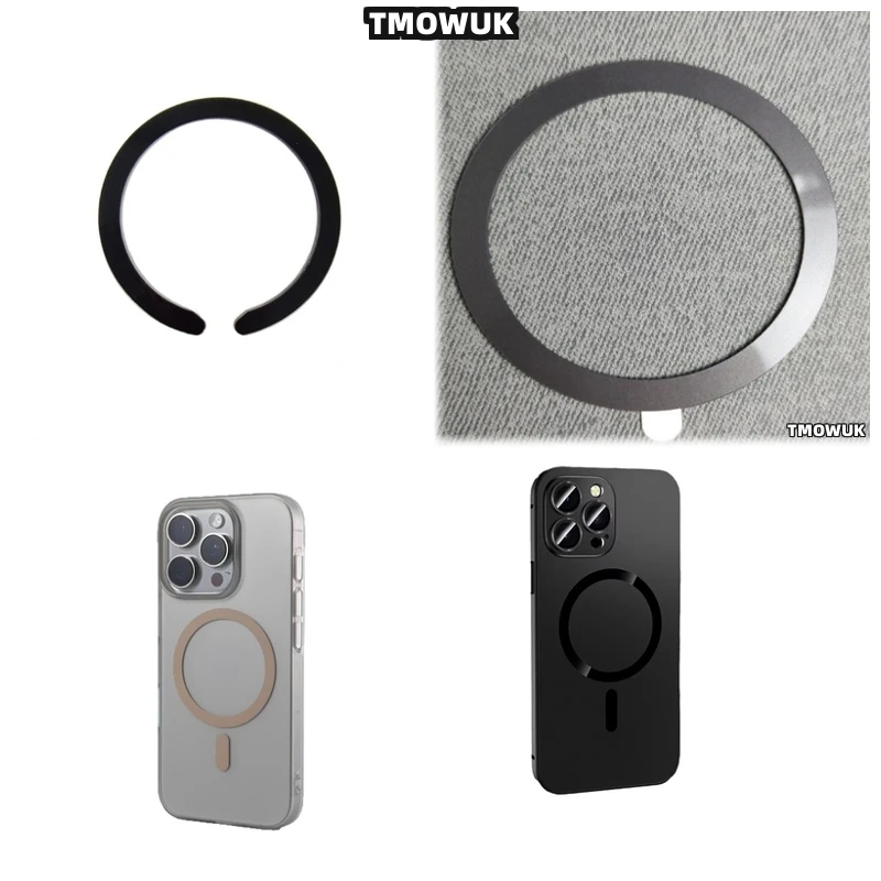 

For IPhone 8 11 12 X XR Pro Max Plus Mini For Magsafe - Lightweight Metal Plate Ring Sticker For Wireless Charging