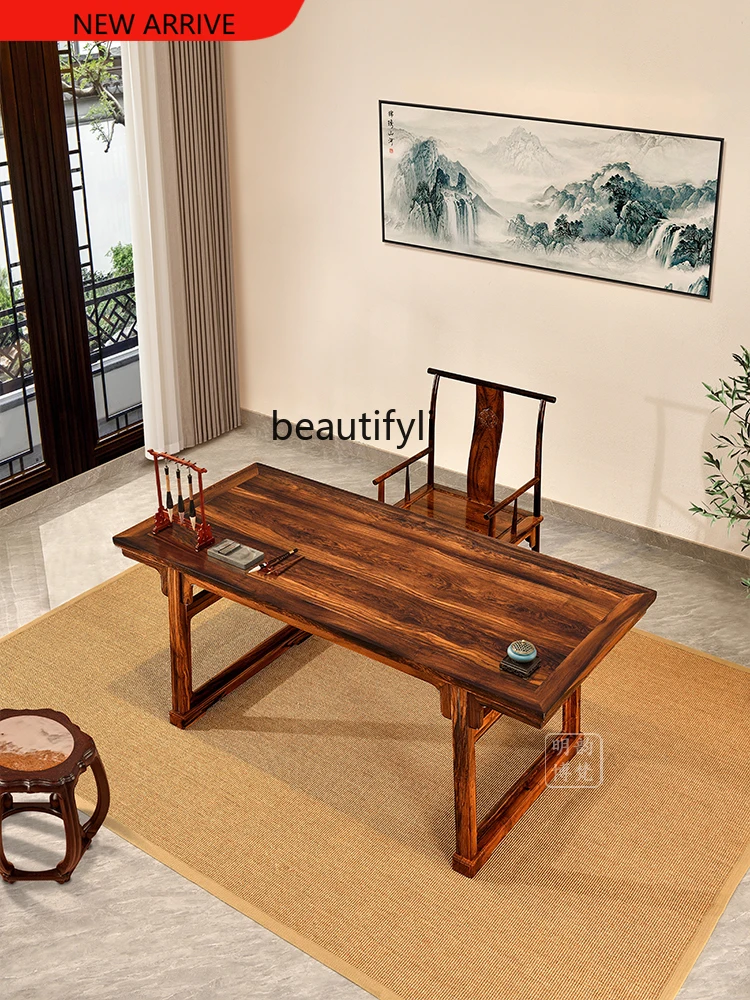 

Painting Table Ming and Qing Calligraphy Table Ming Style Flat Long Narrow Table Chinese Desk Chair Calligraphy G1218