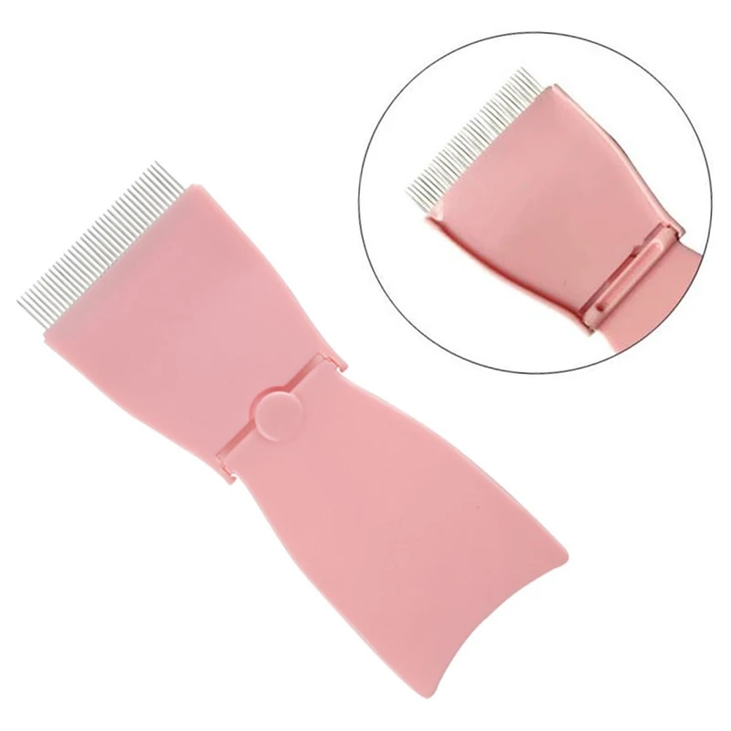 Séparateur pliable de beauté des cils, brosse à cils Portable, peigne, Mascara, boucles, outils de peignage des cils en acier inoxydable