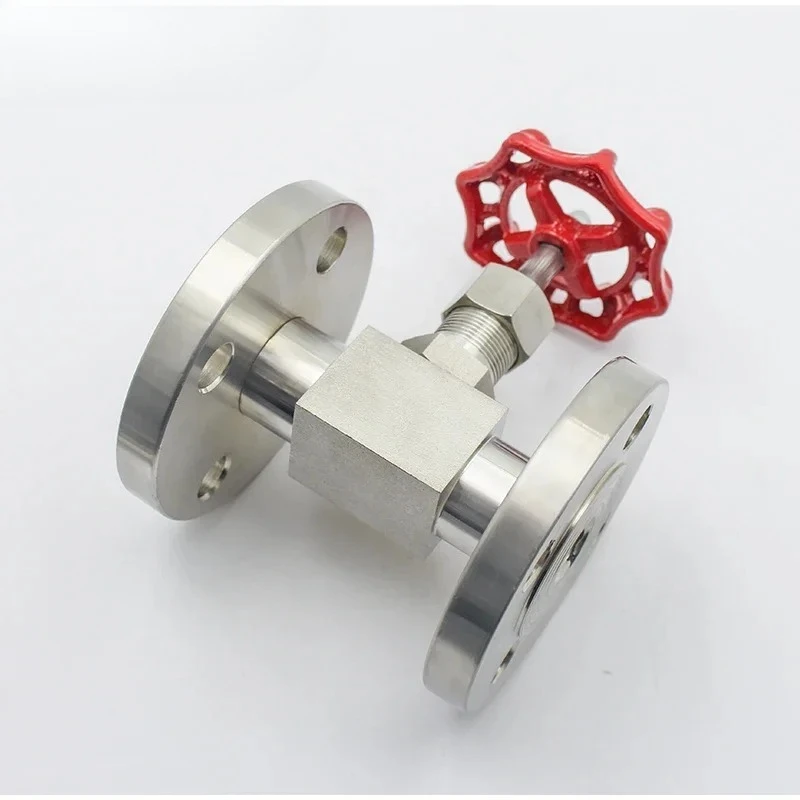 304 Stainless Steel Flange Needle Valve J43W-16P Globe Valve High-Pressure Four Point Instrument J48