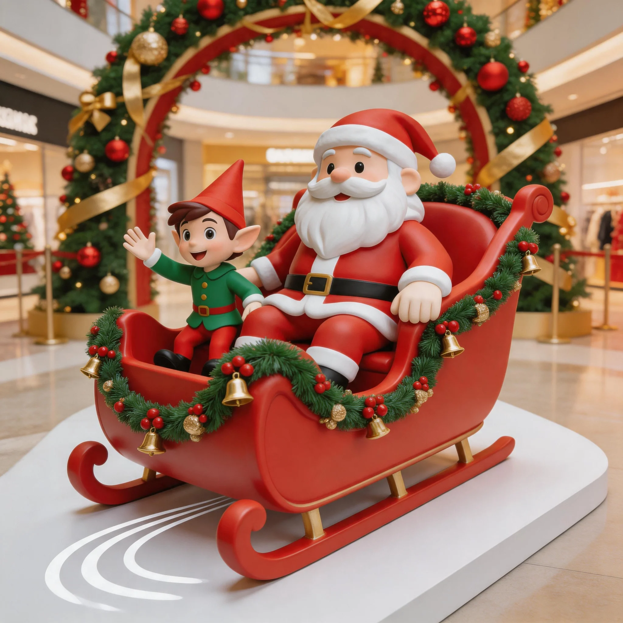 Santa Claus Sculpture Home Decor Metal Fiberglass Bronze Sculpture Resin Sculpture Stone Carvings and Sculptures