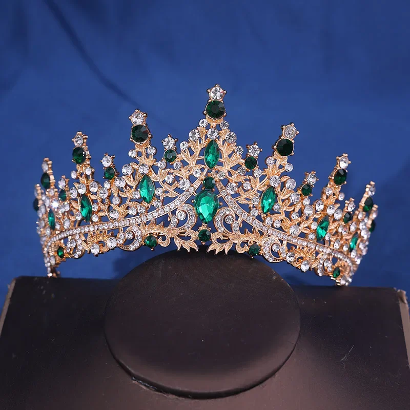 Baroque Crystal Tiaras And Crowns Rhinestone Prom Diadem Headband Bridal Wedding Hair Accessories Jewelry Crown Tiara For Women