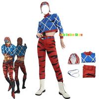 Adventure Cosplay Costume Guido Mista Golden Wind Anime Costumes Cotton Highneck Knitted Sweater Tops Top Cosplay