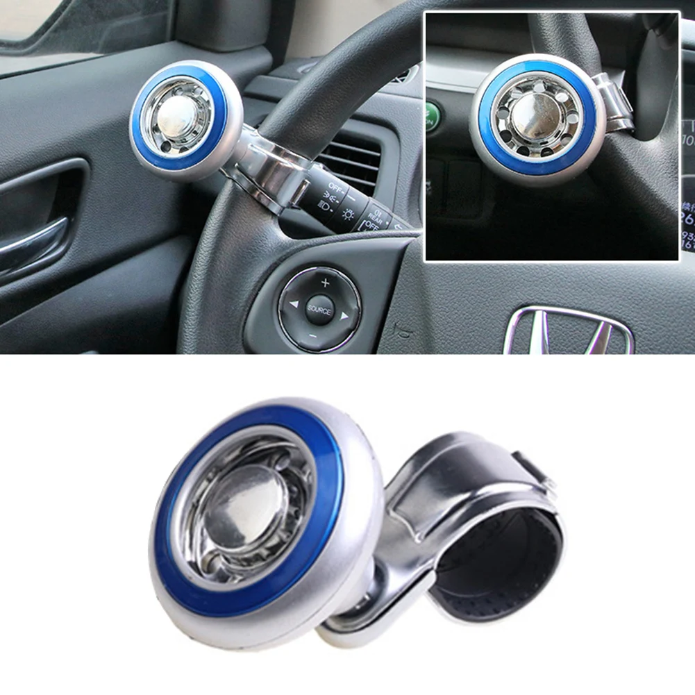 Quality Practical Steering Wheel Ball Blue Anti-Slip Car 1 Pc Auto Rotation Comfortable Grip Knob Ball Spinner