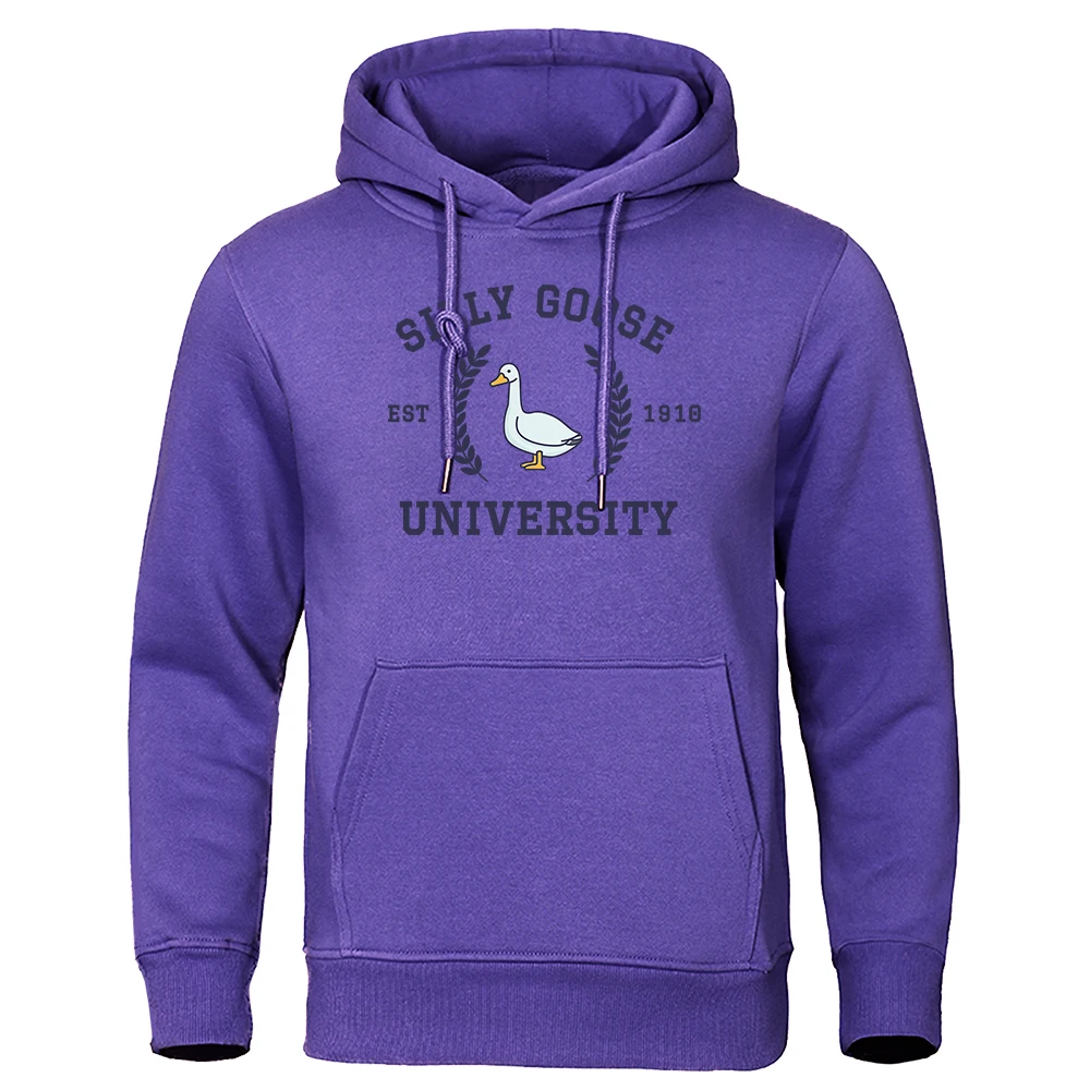 Silly Goose University Est 1918 Male Hoodie Fashion High Quality Hoody Autumn Casual Sweatshirt Simple Loose Sportswears Female