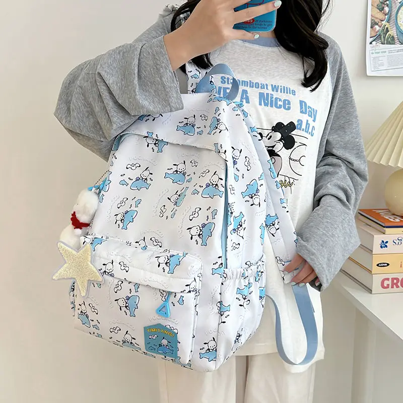 

Модный и минималистичный рюкзак в корейском стиле, школьные ранцы для учащихся средних и старших классов, дорожный рюкзак с мультяшным принтом