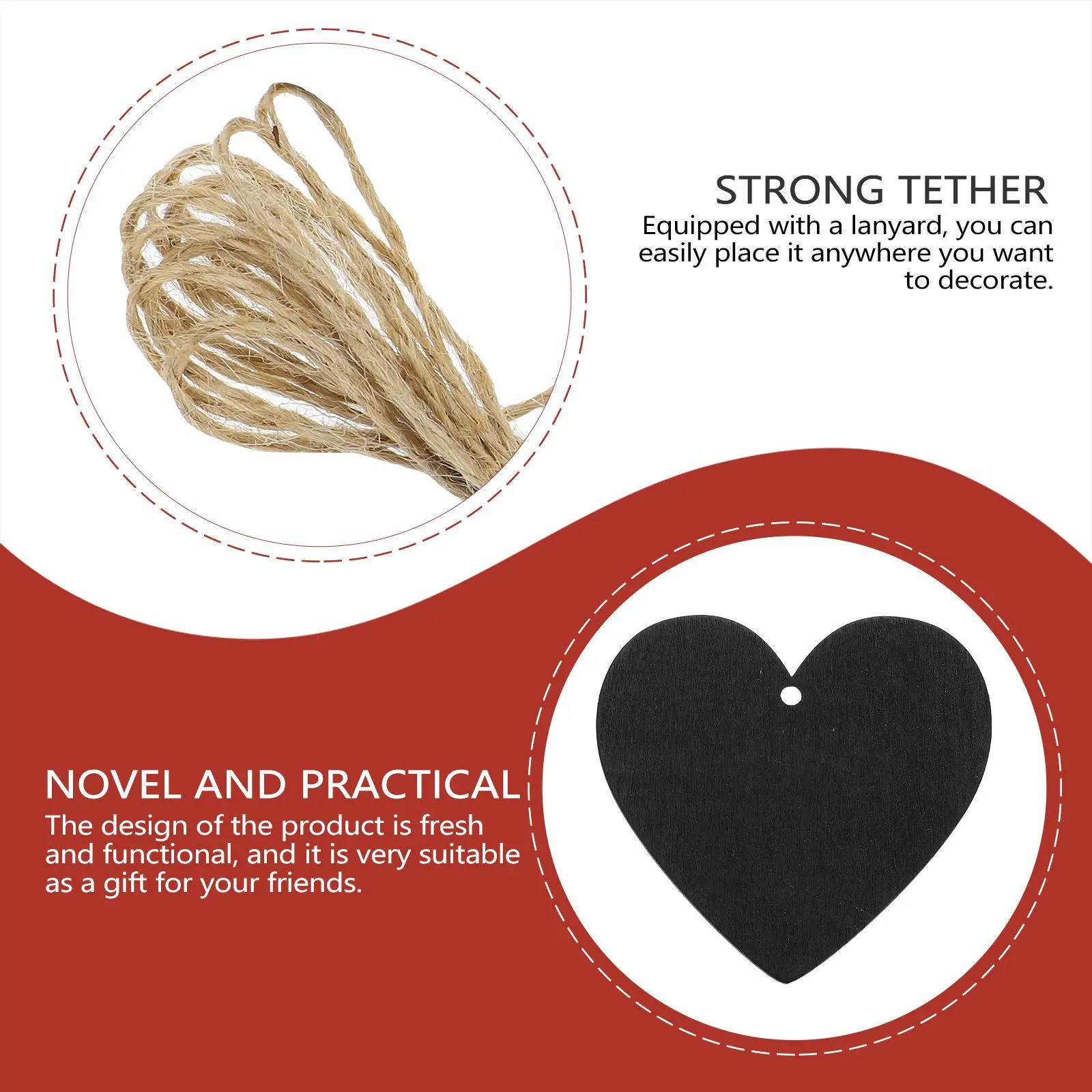 

Wooden Hanging Chalkboard 100Pcs Double Sided Mini Blackboard Tags Small DIY Chalkboard for Wedding Christmas Decor Sign Holder