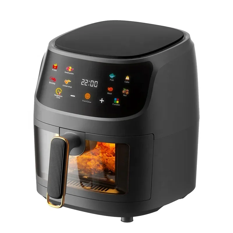 

6l Best Hot Sale Electric Deep Air Fryer non-stick cooking pot digital Over heating Protection Function Smart Air Fryers