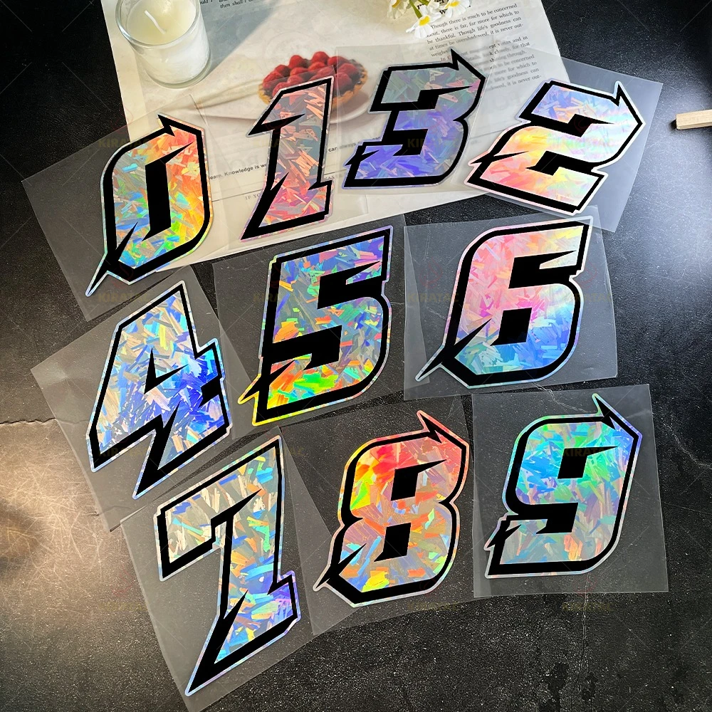 2 قطعة أرقام دراجة نارية عربية ثلاثية الأبعاد من الكربون مقاومة للماء لسكوتر دراجة نارية الجبهة هدية جسم السيارة شارات الفينيل #1