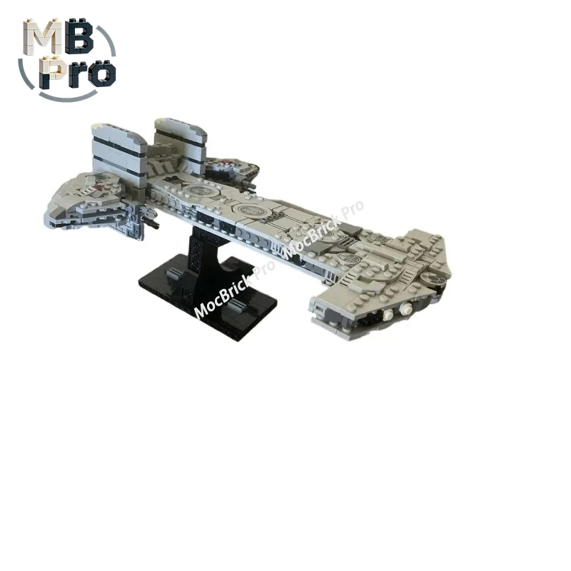 

MOC Heavy Space Spaceship Building Blocks, Modular Battle Cruiser Assembly Toy for Holiday and Festival Gifts