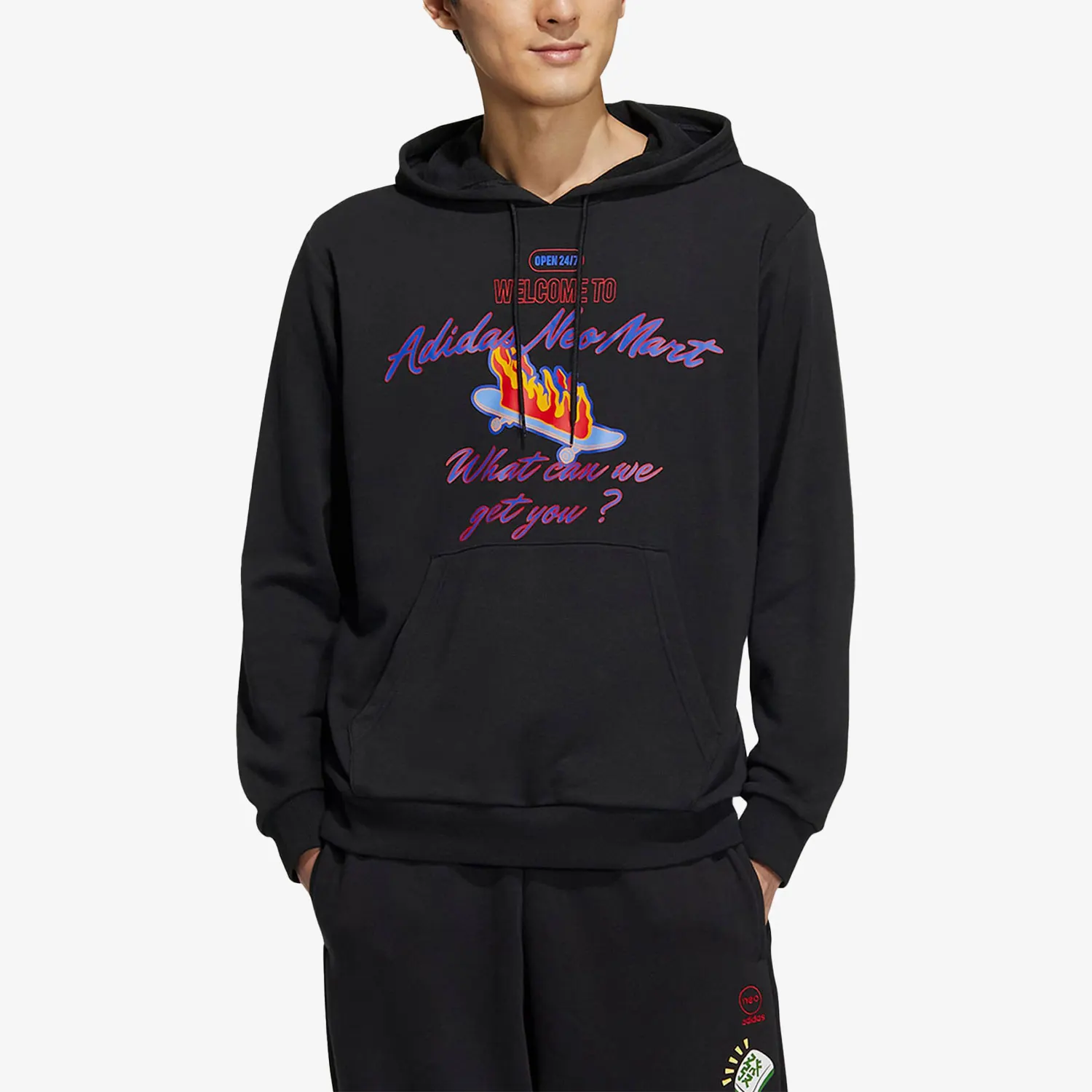 

Adidas genuine 2023 Spring New Men's Printed Hooded Sweatshirt IA6806