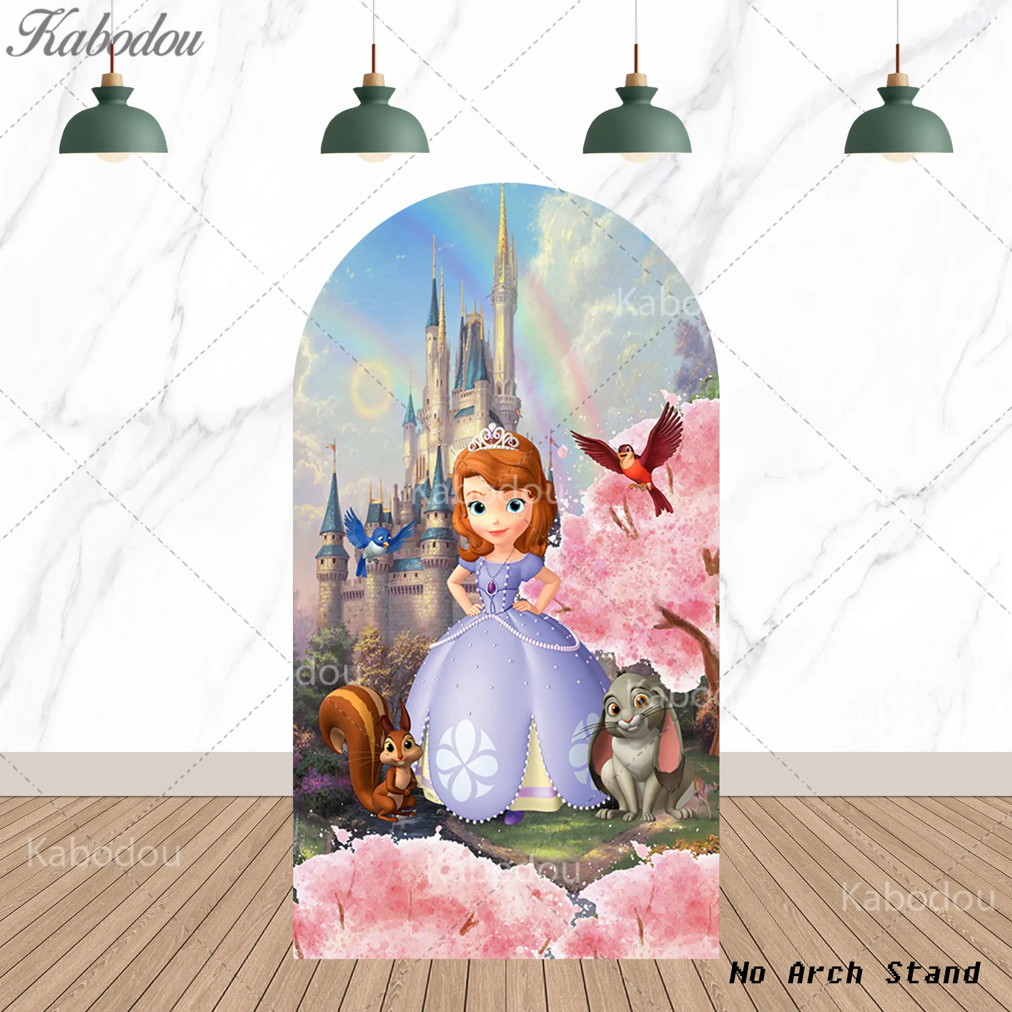 Sofia the First Backdrop Arch Cover Girls Birthday Party Decoration Fabric Baby Shower Photo Photography Background Studio Prop
