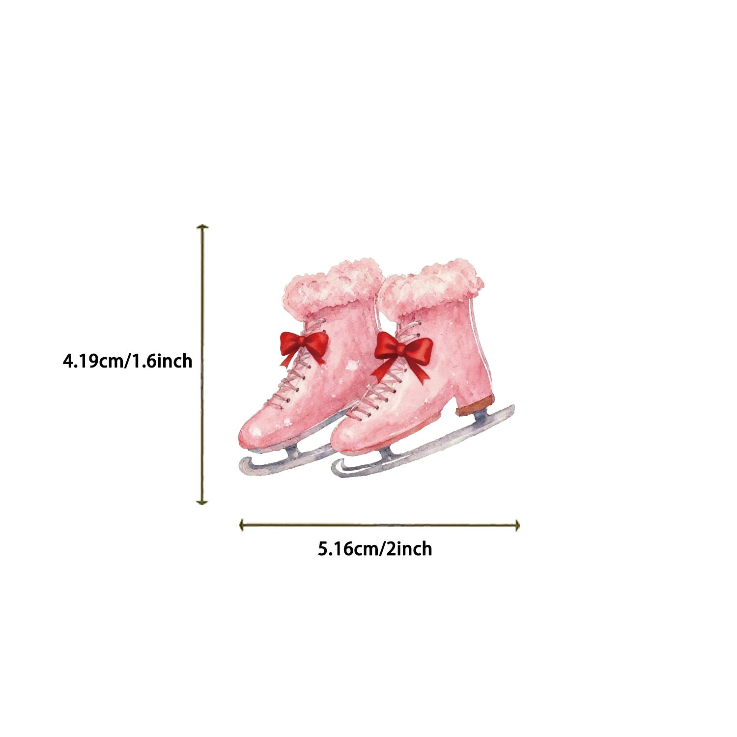 50PCS Rosa Weihnachten Aufkleber Cartoon Schmetterling Glocke Wasserdichte PVC Aufkleber für Telefon Laptop Gitarre Wasser Tasse