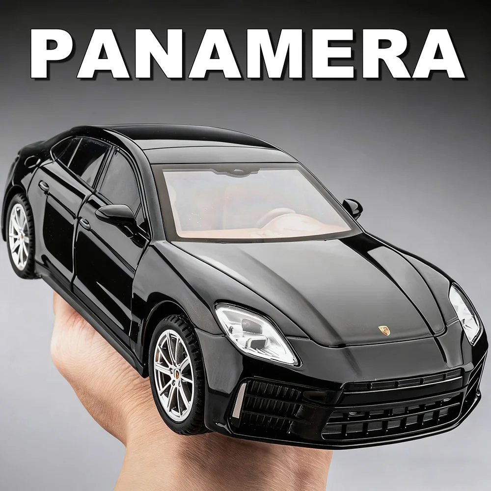 

1:24 Panamera Cayenne, модель из сплава, литой автомобиль, миниатюрные игрушки, двери, открытый звук, свет, откатные спортивные автомобили, детские рождественские подарки