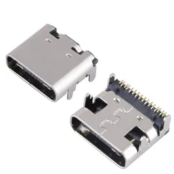 SMD USB-3.1 소켓, C타입 암 헤드, 양방향 고화질 변속기 인터페이스, 4 핀 스트레이트 플러그, 16P, 로트당 10 개