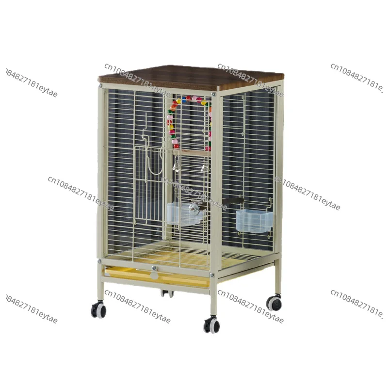 

Portable Iron Parrot Cage Travel Carrier for Budgie Cockatiel Myna Home Use
