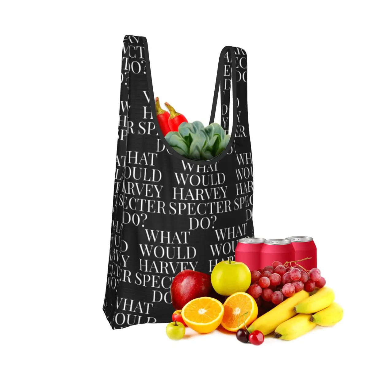 

What Would Harvey Specter Do V2 Shopping Bag Portable Tote Bags Foldable Shoulder Shopper Bag Grocery Handbag