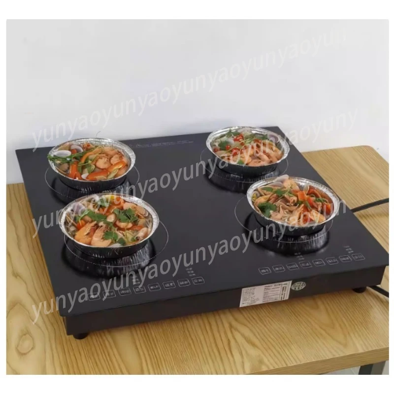 

4 Head Commercial Induction Ceramic Cooker Built-In Malatang Tinfoil Restaurant Double Cooktop