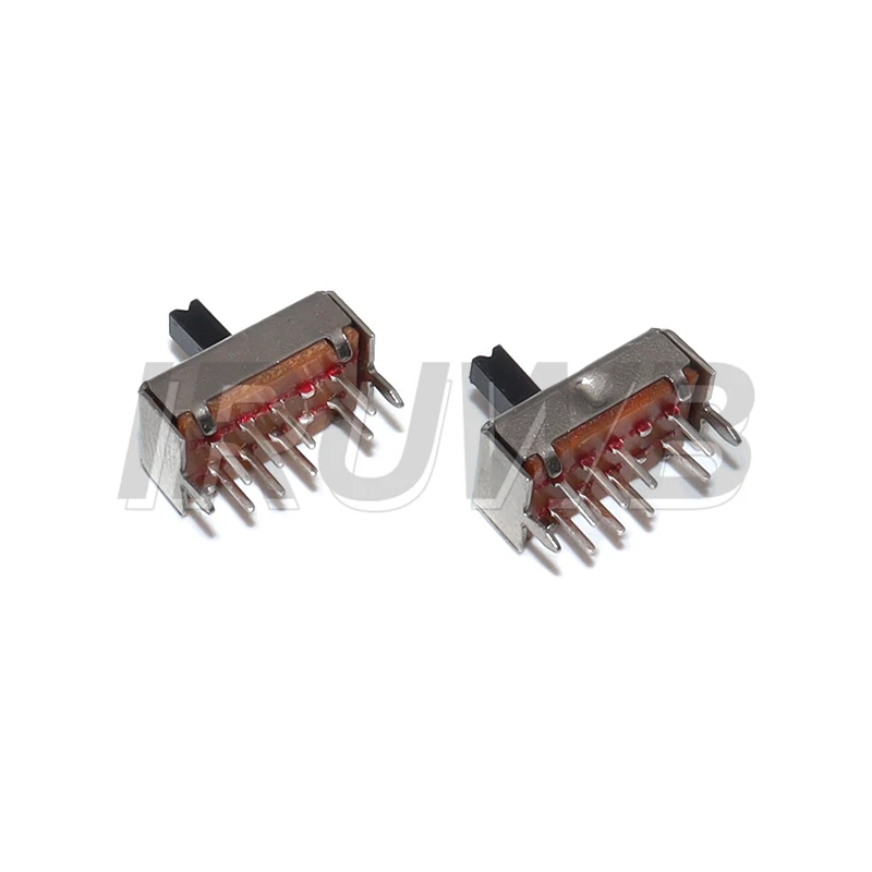 10 Stück SS23D07 5MM Halterung 8-PIN 3-Positionen 2P3T Kippschalter Doppelter Vertikaler Schiebeschalter Grifflänge 5MM Halterung