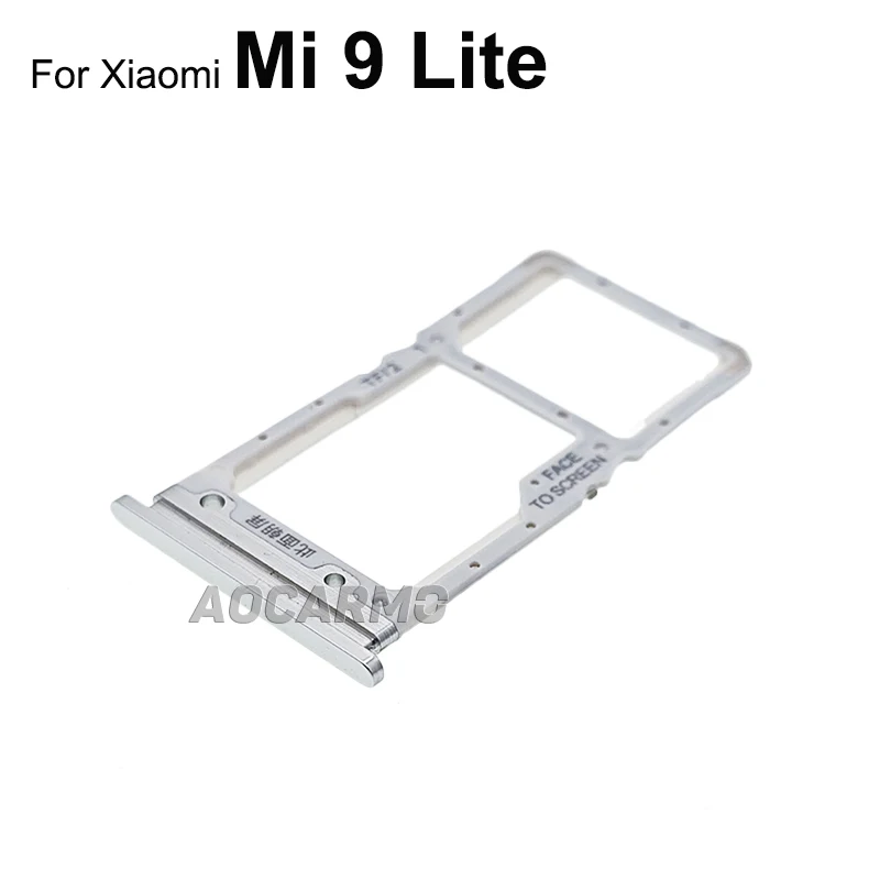 Aocarmo For Xiaomi 9Lite Mi 9 Lite Sim Card SIM Tray Slot Holder Replacement Parts Black Blue White