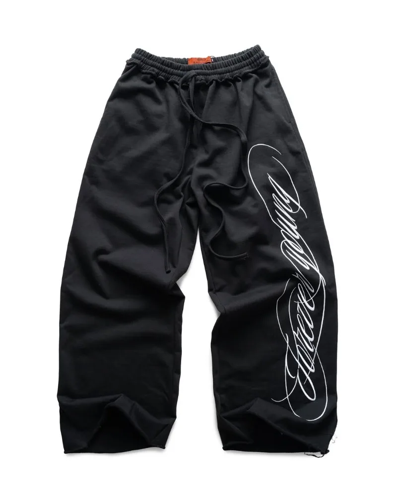 

2025 европейско-американский Y2K хип-хоп креативный английский принт дизайн повседневные брюки готические уличные мужские узкие брюки в стиле Харадзюку