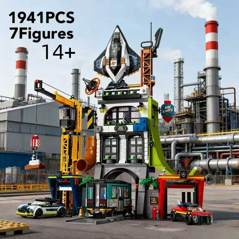 2025 MOC 60473 The City Tower Battle Model Building Blocks 1941pcs Architecture Bricks Street View Toys for Kids Christmas Gift