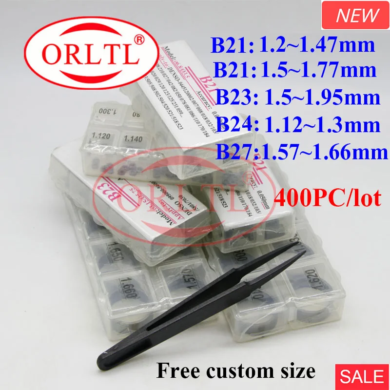 ORLTL 400pcs /set Injector Shims Gaskets B21 B23 B24 B27 Diesel Common Rail Injector Adjust Shims Washer For DENSO Custom size