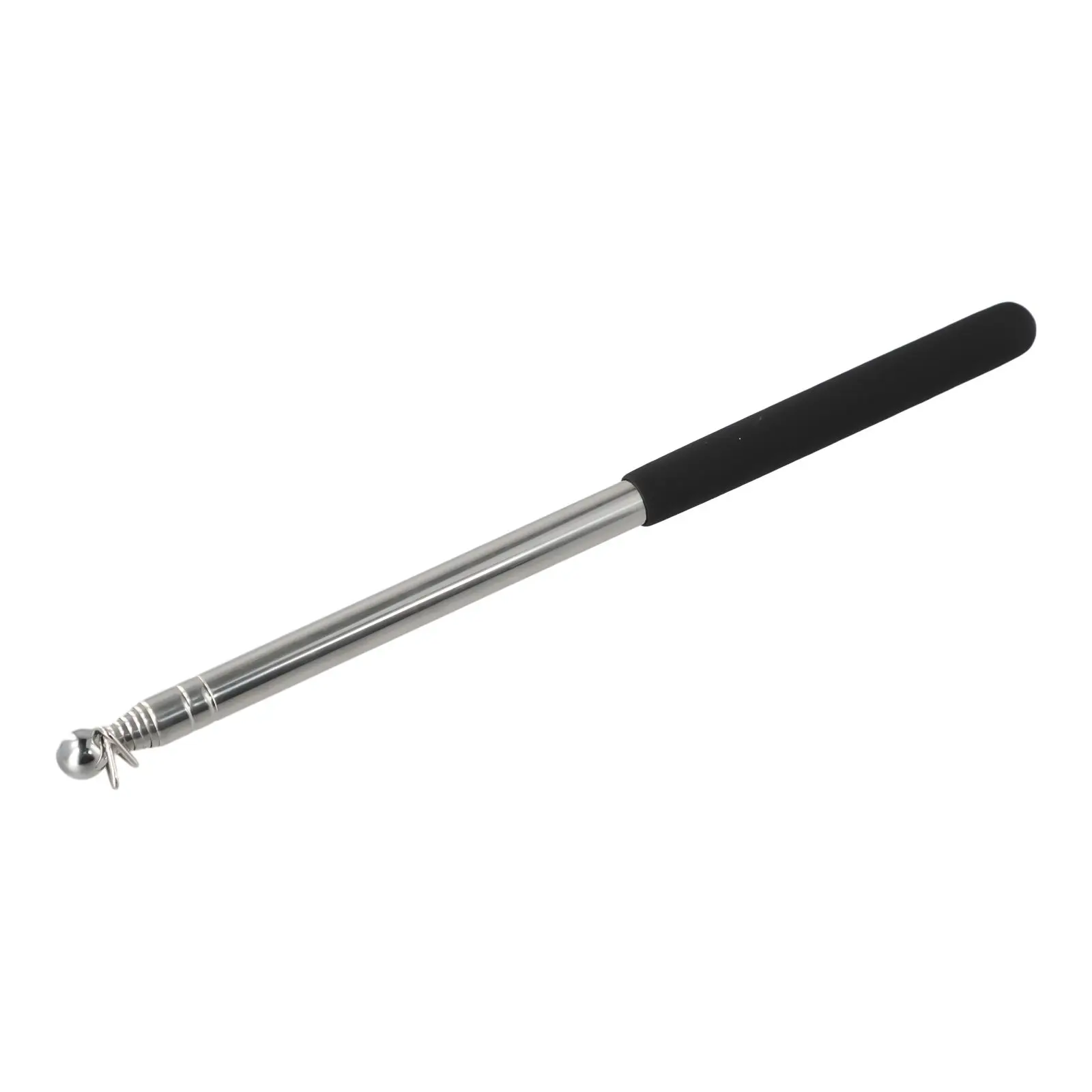 Teaching Tools Flag Pole Flag Pole Telescopic Black Practical Retractable Stainless Steel Retractable Function