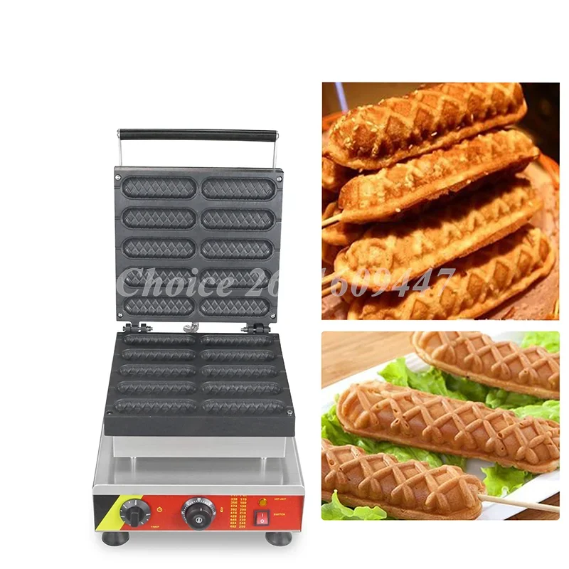 

Electric Stainless Steel Ten Replaceable Corn Hot Dog Lollipops Machine Waffle Biscuit Maker Hot Dog Lollipops