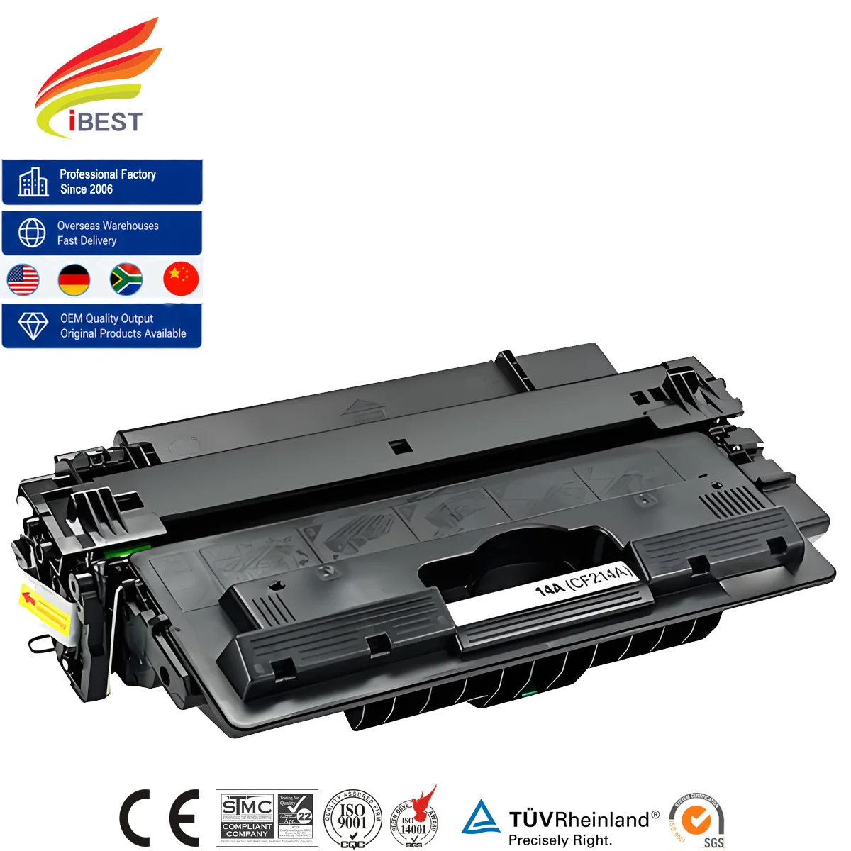 IBEST Compatible MICR Toner Cartridge h p CF214A 14A Compatible for h p la serJet Enterprise 700 M712dn for Bank Check Printing