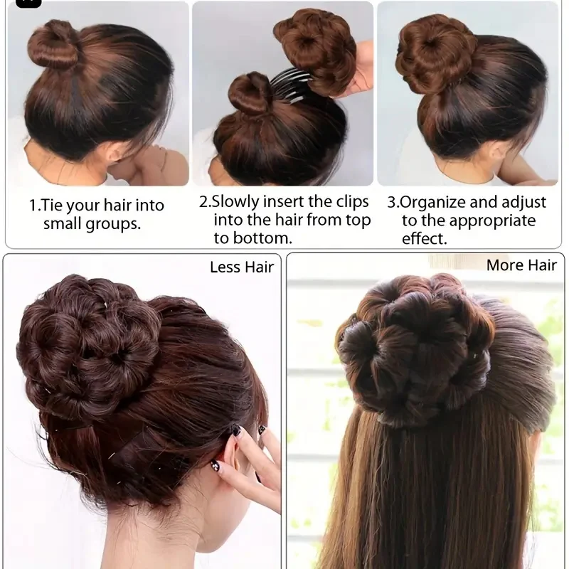 Elegant retro and dazzling diamond studded flower bun suitable for creating unique hairstyles designed specifically for women