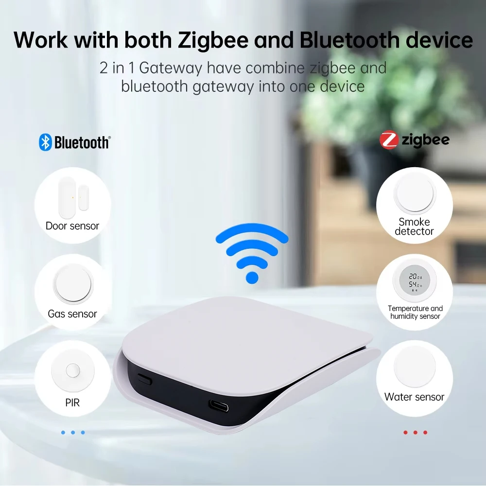 Tuya Zigbee 3.0 Gateway Hub Smart Home Bridge Wireless Smart Life APP Remote Control Automation Device Works with Alexa Google