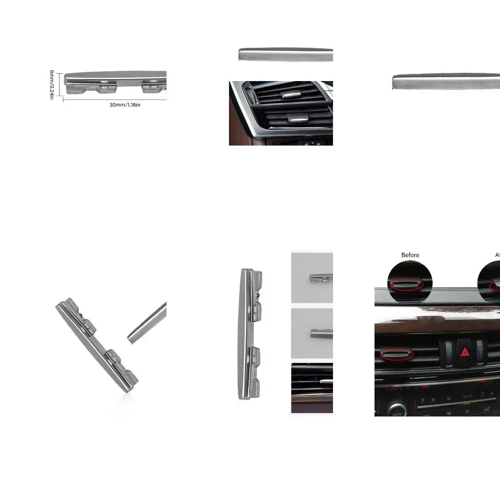 Automotive Event Trim 6PCS Precise Made ABS Material Improved Aesthetics Interior Styling Accessory
