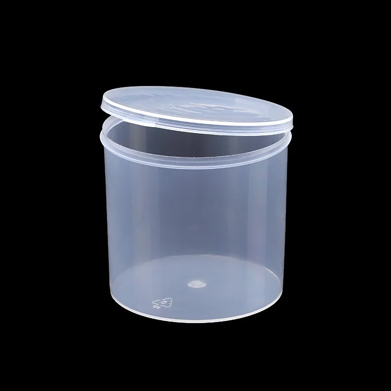 5pcs 7.7x7.7cm Retail Frosted High Clear Plastic Jewelry PP Storage Box Small Round Container Jars Make Up Organizer