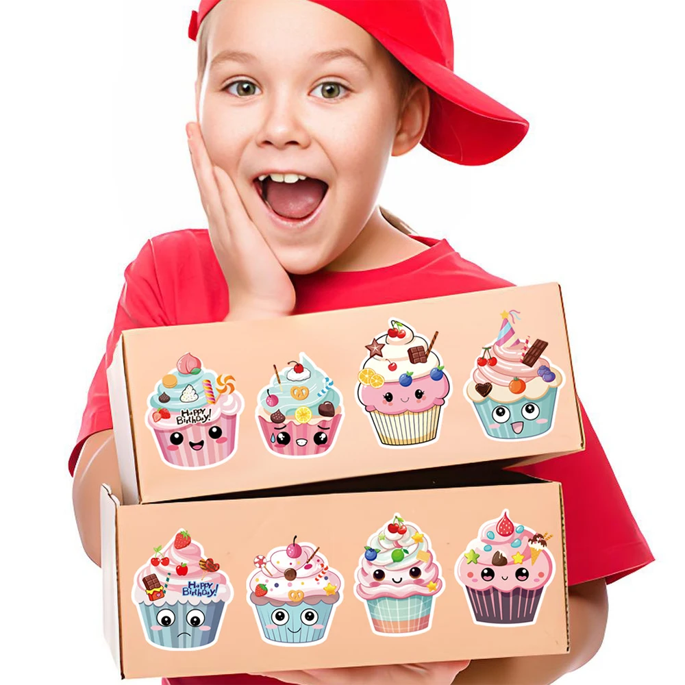 8/16 ورقة جعل وجه الكعك لغز ملصقات لطيف الكرتون الإبداعية تجميع بانوراما DIY الشارات مضحك الطرف الديكور لعبة هدية