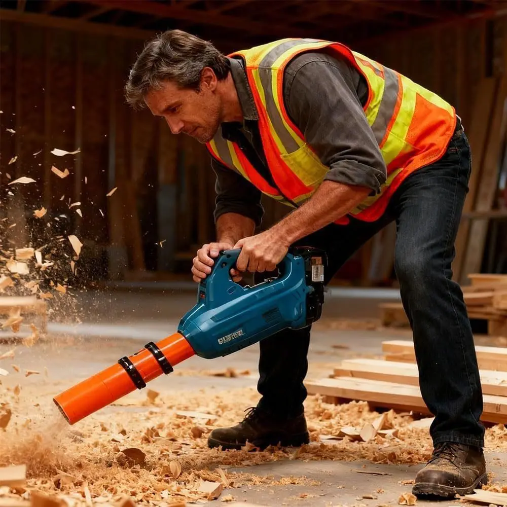 سهلة التركيب، فوهات دائرية معززة لتدفق الهواء، ملحق منفاخ أوراق الشجر لجميع الأحوال الجوية، جزء بديل لتدفق الهواء المزدوج #3