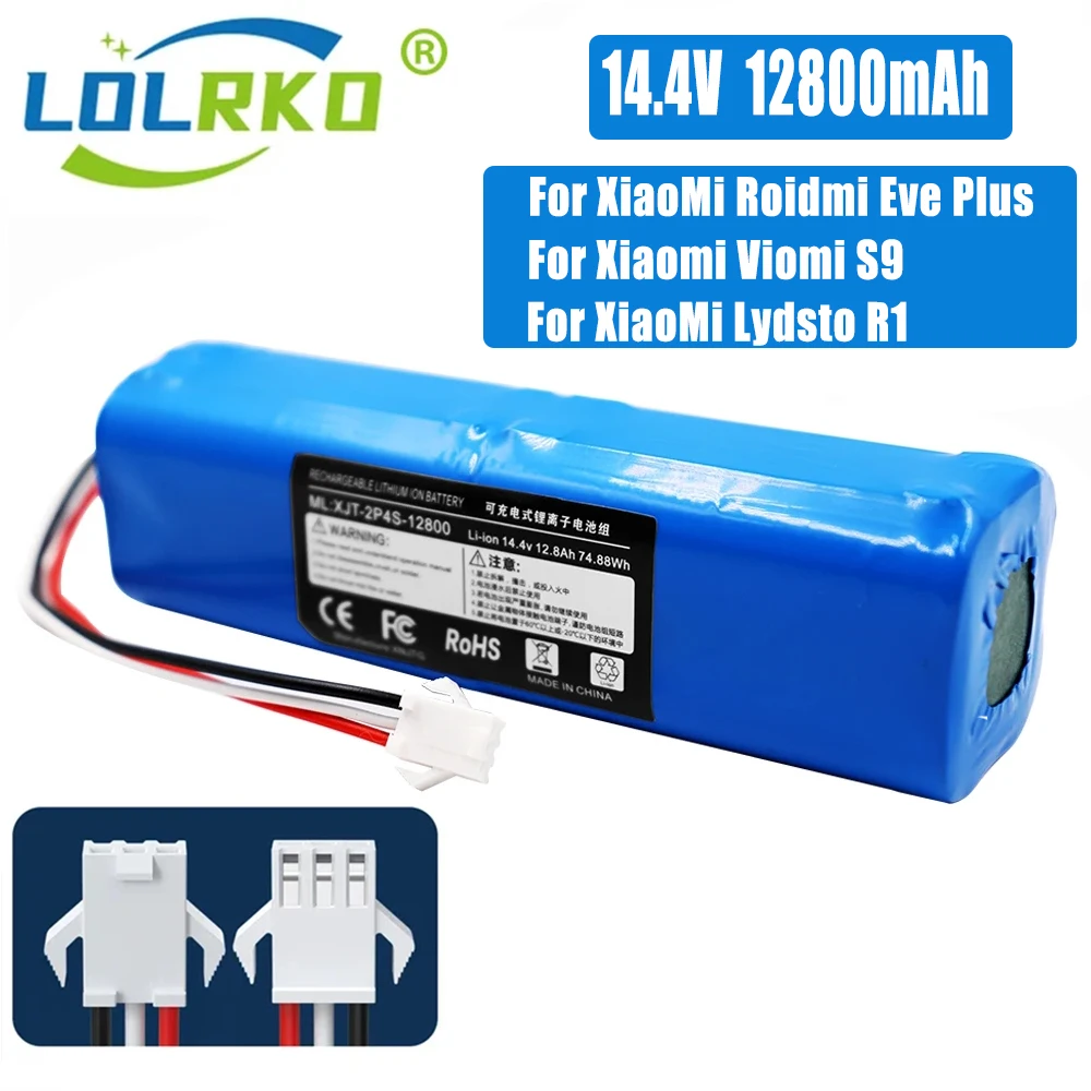 

Original 12800mAh Li-ion Battery For Lydsto R1,Roidmi Eve Plus ,Proscenic M7 MAX, M7 Pro,M8 Pro,U6, Lenovo LR1 Vacuum Cleaner