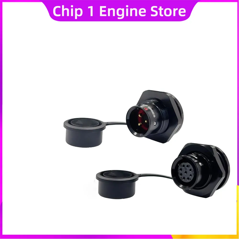 Compatible with Weipu SA1215 Front Nut Panel Receptacle, IP67 Waterproof Aviation Circular Connector 2 3 4 5 6 7 9pin