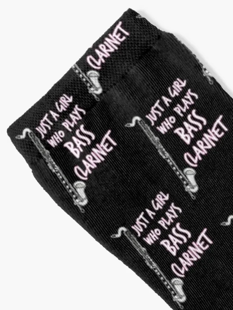 Just A Girl Who Plays Bass Clarinet Female Clarinetist Socks professional running cartoon Socks Women Men's