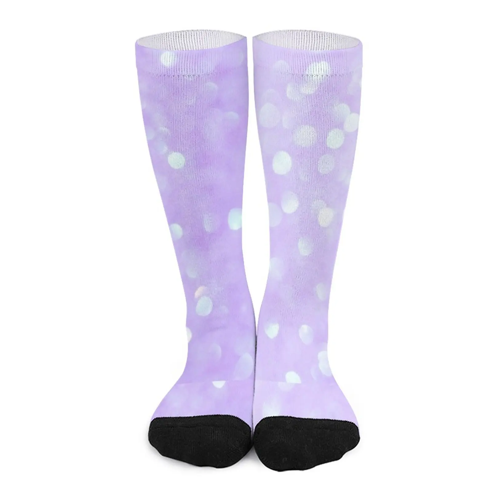 Lavender Purple Stardust Socks Men's socks sport socks non-slip soccer stockings funny socks for men