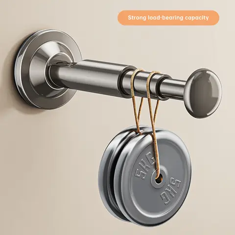 1/2 st galgeförvaringsställ - ingen borrning med sugkoppsinstallation, infällbar och justerbar för hem och kontor, hållbar och platsbesparande 10 best sales utdragbar klädhängare - №6