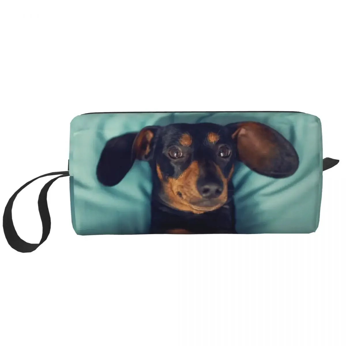 

Kawaii Dachshund Travel Toiletry Bag for Women Badger Sausage the Wiener Dog Makeup Cosmetic Bag Beauty Storage Dopp Kit