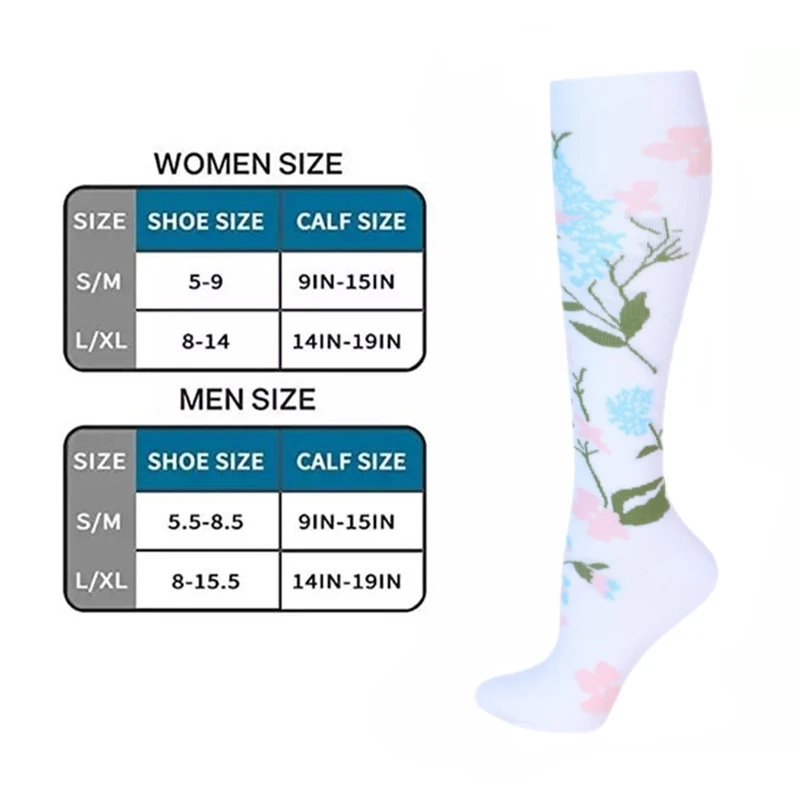 58 Styles New Compression Socks for Leggings Breathable Running Pressure Soccer Adult Sock Korean Edition Network Pressure Socks