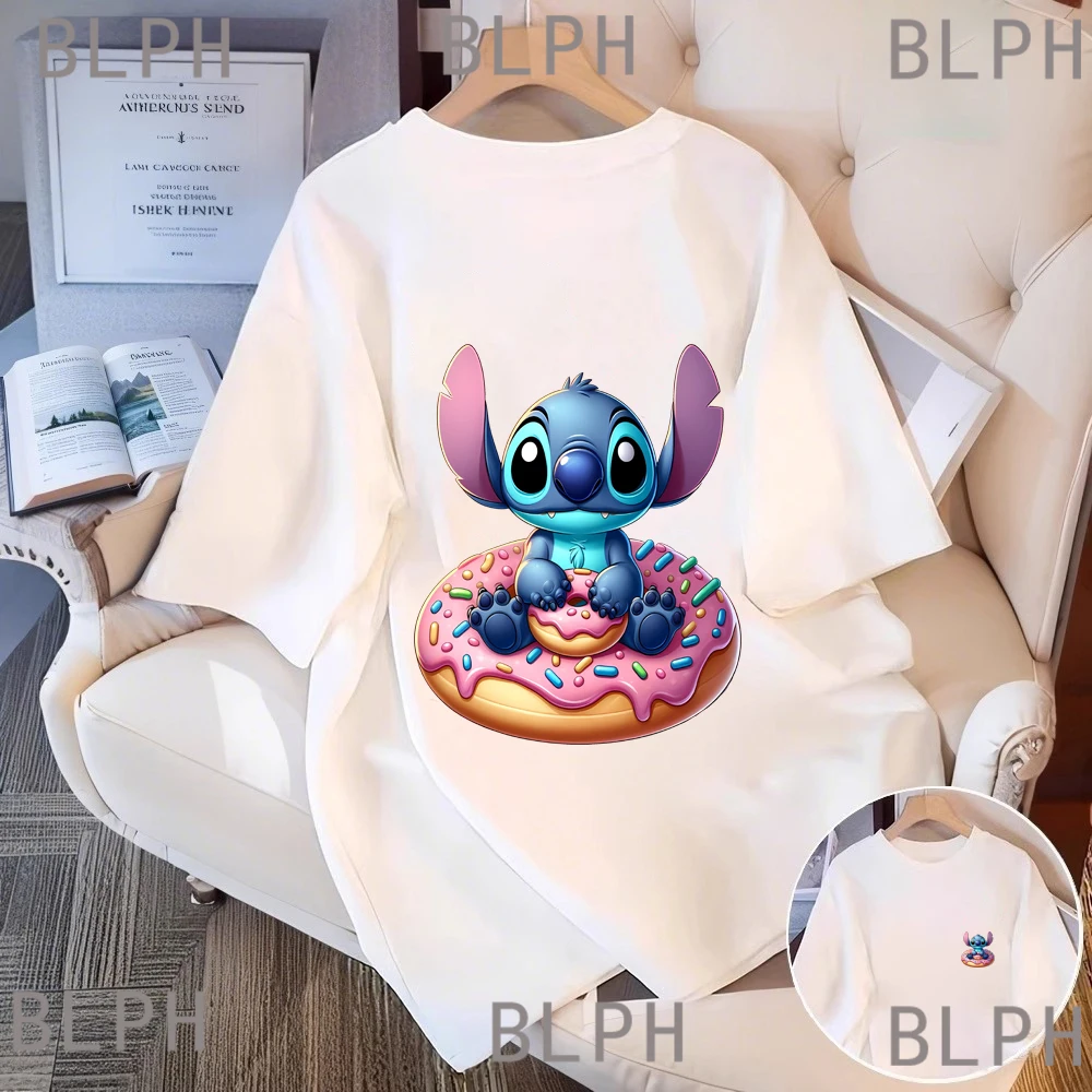 Camiseta Retro Disney Stitch para padres e hijos, réplica de colección familiar de réplica de edición limitada a juego de colores clásicos en blanco y negro